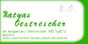 matyas oestreicher business card